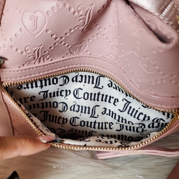 JUICY COUTURE pink dusty blush rosie weekender duffle carry on - Picture 6 of 8